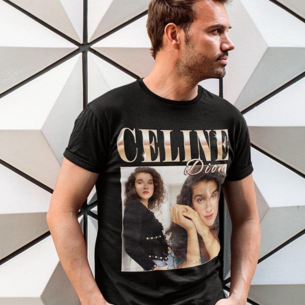 Celine Dion Music Fan Tribute Retro Graphic Unisex T-Shirt